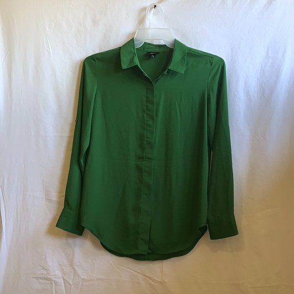 Mossimo Supply Co. Tops - MOSSIMO DARK GREEN BUTTON DOWN SHIRT - M